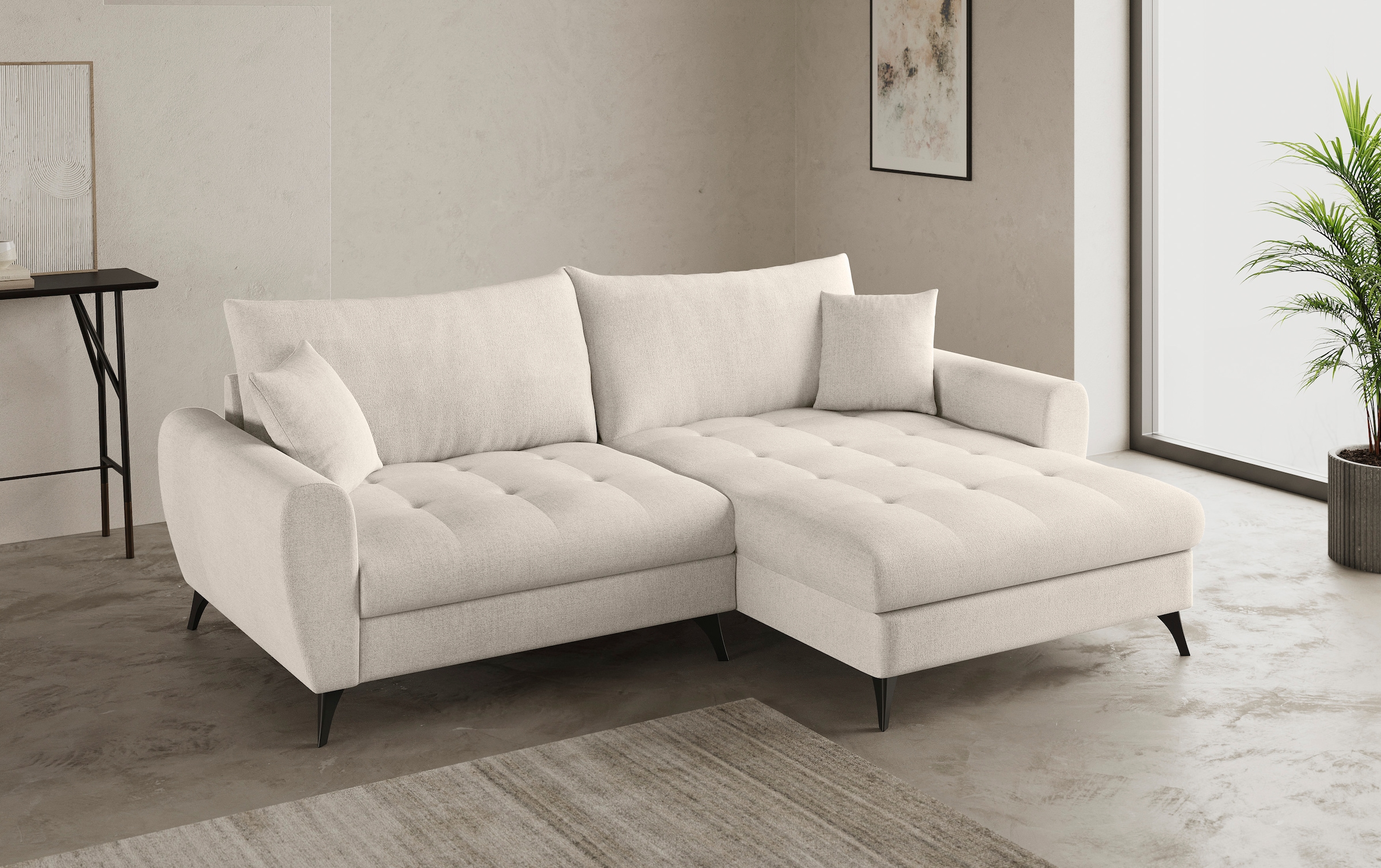Mr. Couch Ecksofa »Blackburn II L-Form«, Wahlweise mit Kaltschaumpolsterung bis 140 kg belastbar
