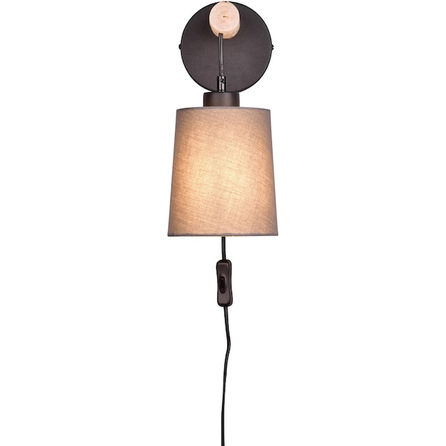 andas Wandleuchte »Pitholm«, 1 flammig-flammig, Wandlampe aus  naturbelassenem Echtholz mit Stoffschirm, FLEX Connect online bestellen | Standleuchten