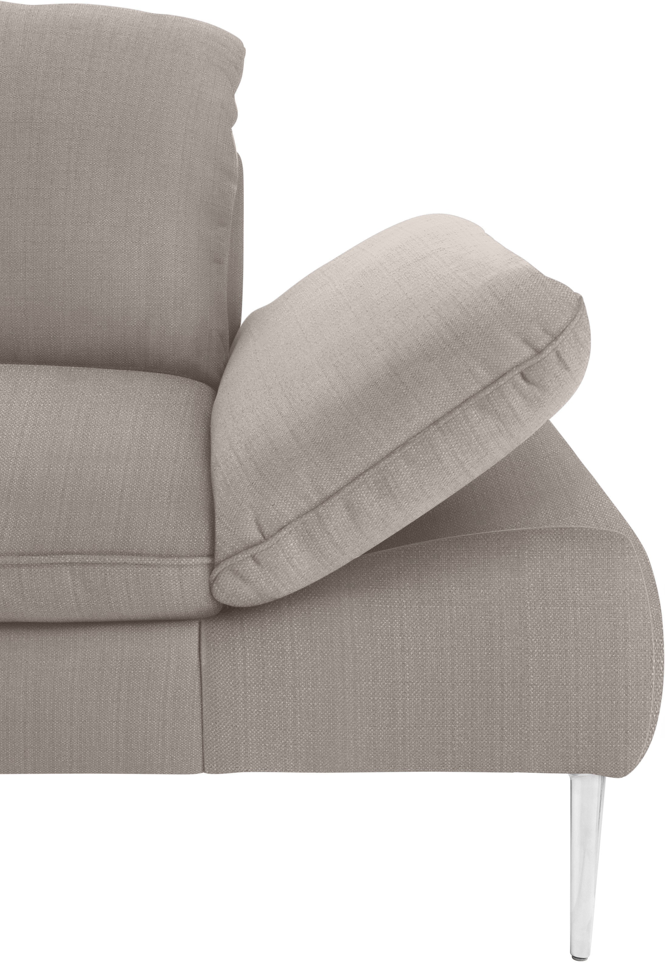 W.SCHILLIG 2,5-Sitzer »enjoy&MORE«, mit Sitztiefenverstellung, Füße silber matt, Breite 232 cm