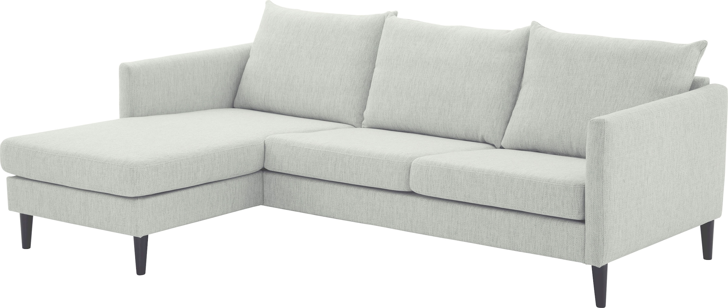 ATLANTIC home collection Ecksofa »Rekvik L-Form«, mit Wellenunterfederung, Ottomane beidseitig montierbar