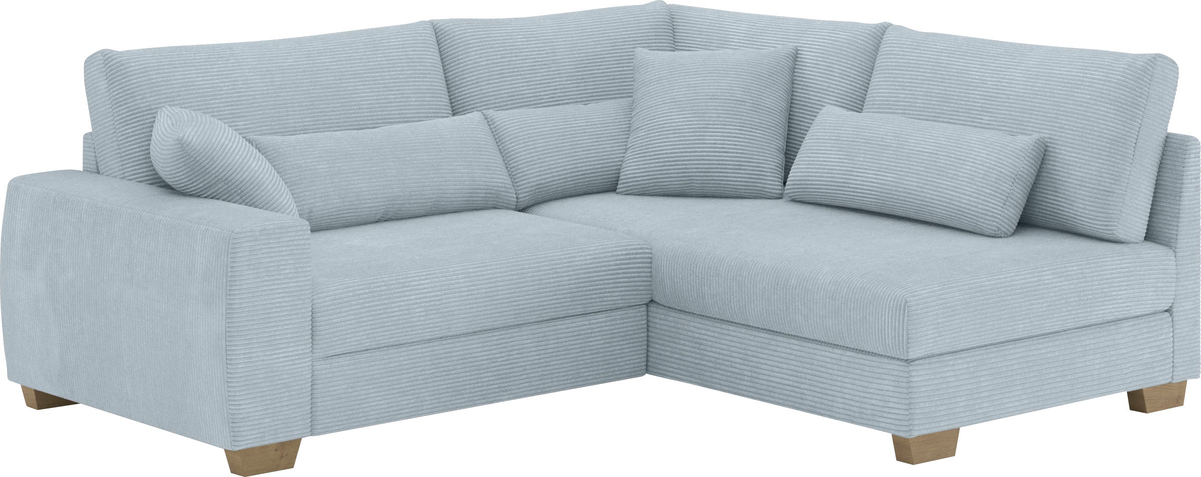 Mr. Couch Ecksofa »Hilla L-Form« Mit Federkern, wahlweise mit Bettfunktion günstig online kaufen