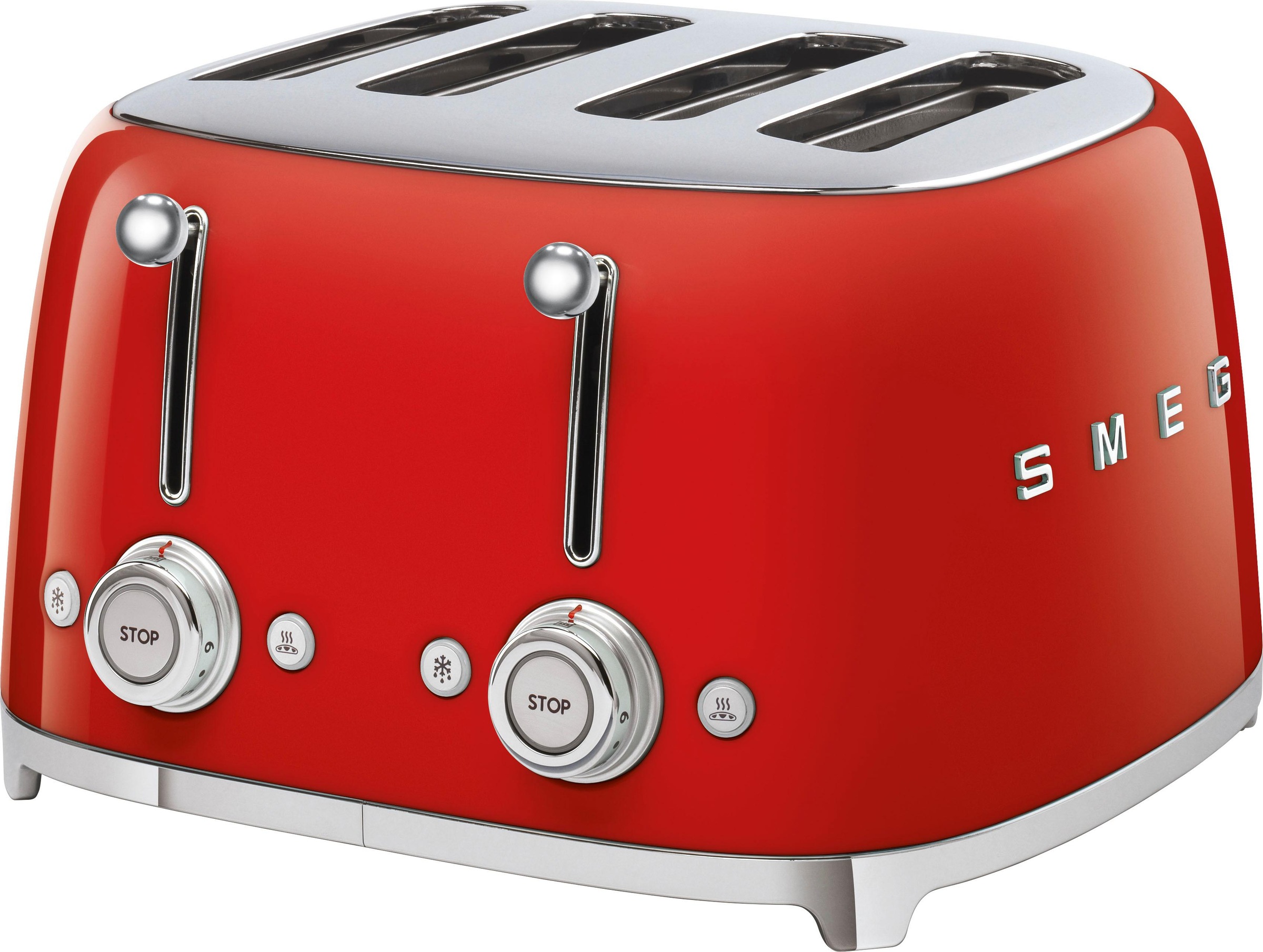 Smeg Toaster »TSF03RDEU«, 4 kurze Schlitze, 3000 W