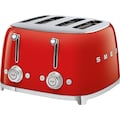 Smeg Toaster »TSF03RDEU«, 4 kurze Schlitze, 3000 W