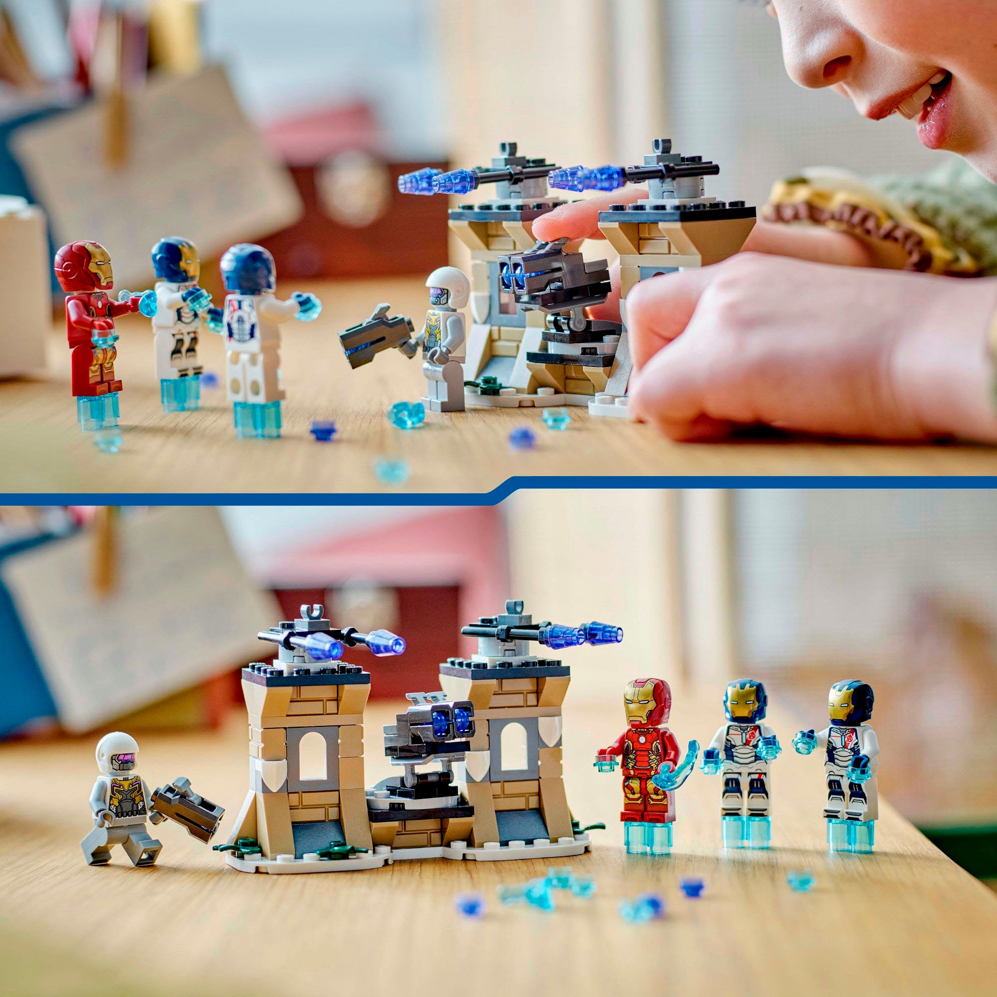 LEGO® Konstruktionsspielsteine »Iron Man & Iron Legion vs. HYDRA-Soldat (76288), LEGO Super Heroes«, (135 St.), Made in Europe