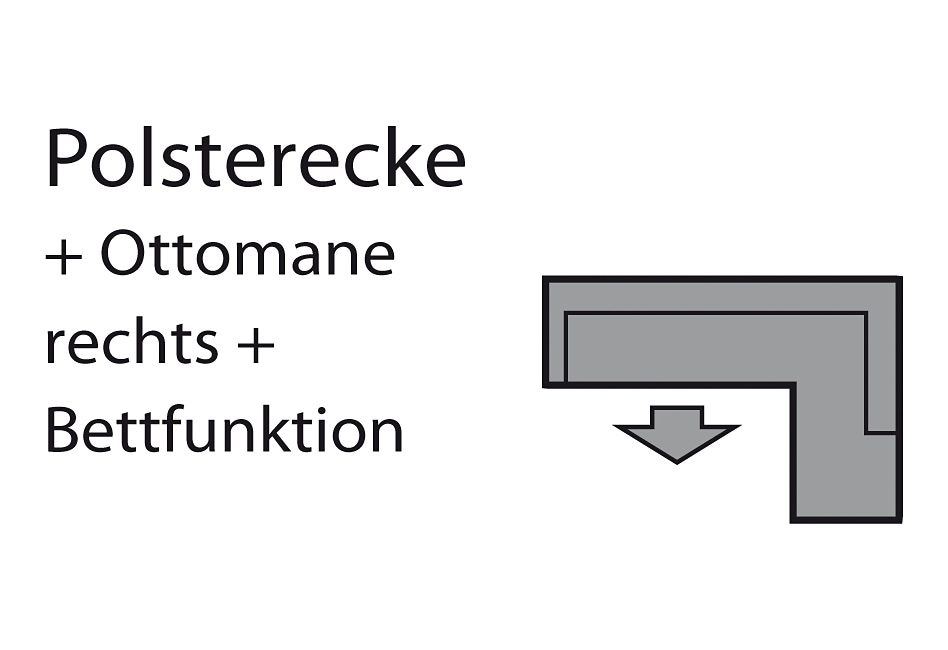 COTTA Ecksofa »Sammy L-Form«, mit Kopfteilverstellung, wahlweise mit Bettfunktion & Bettkasten