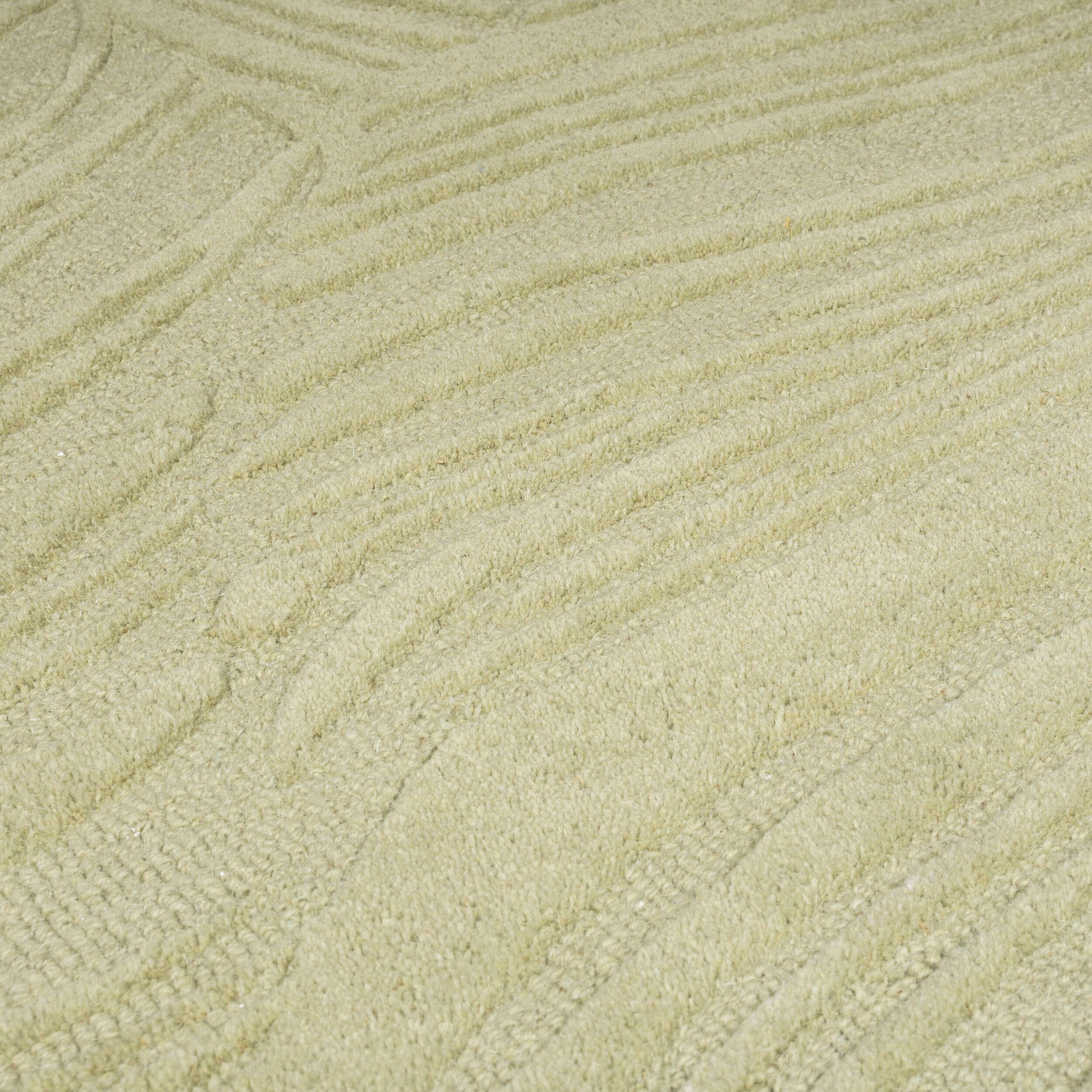 FLAIR RUGS Wollteppich »LINO LEAF« rechteckig 10 mm Höhe Hoch-Tief Effekt