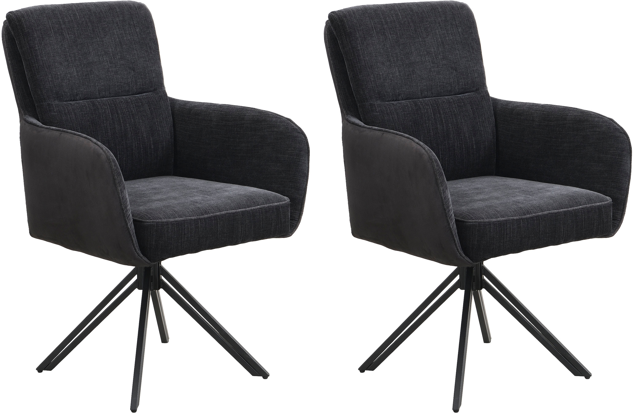 byLIVING Esszimmerstuhl »Tino« (Set) 2 Stk.360 Grad drehbar mit Federkernpo günstig online kaufen