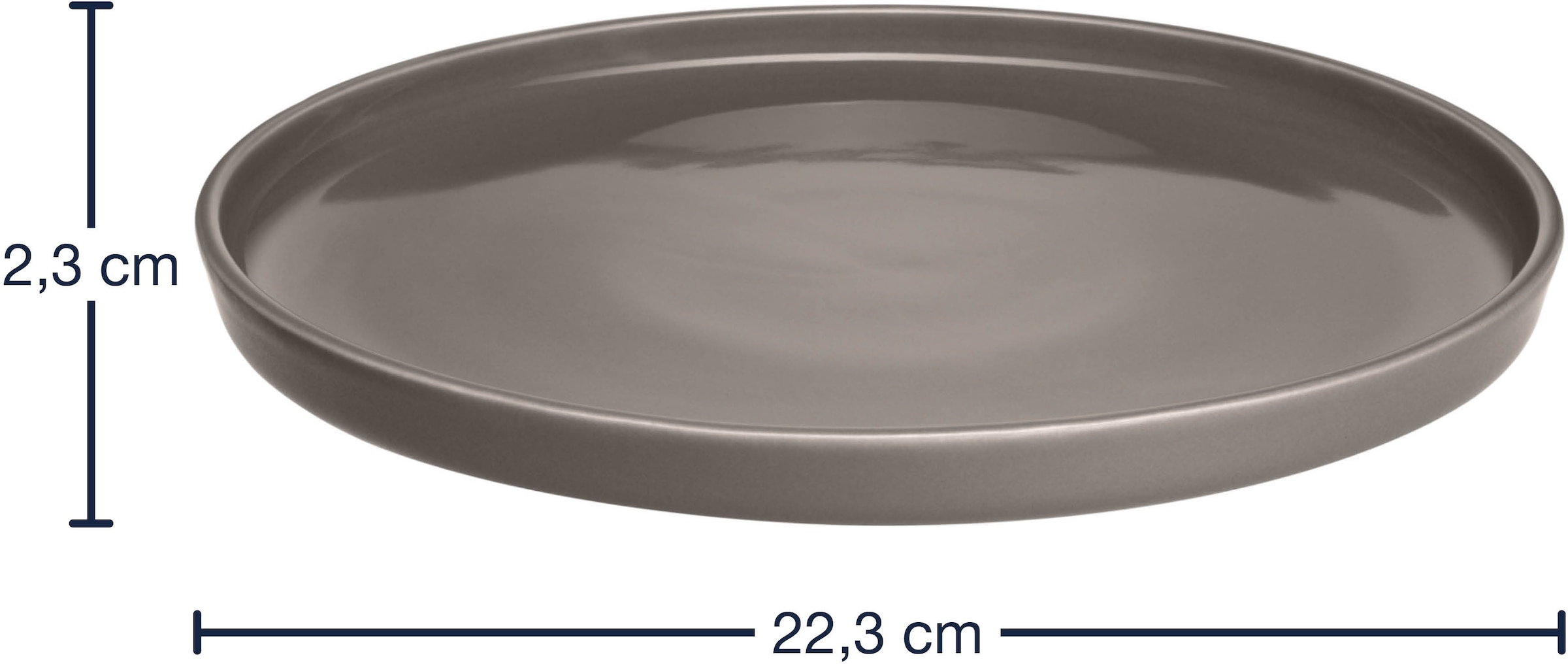 LEONARDO Teller-Set »Speiseteller ROMA, Keramikteller, ca. 22 cm, 6-teilig«, (Set, 6 tlg.), Geschirr-Set, Service, spülmaschinengeeignet