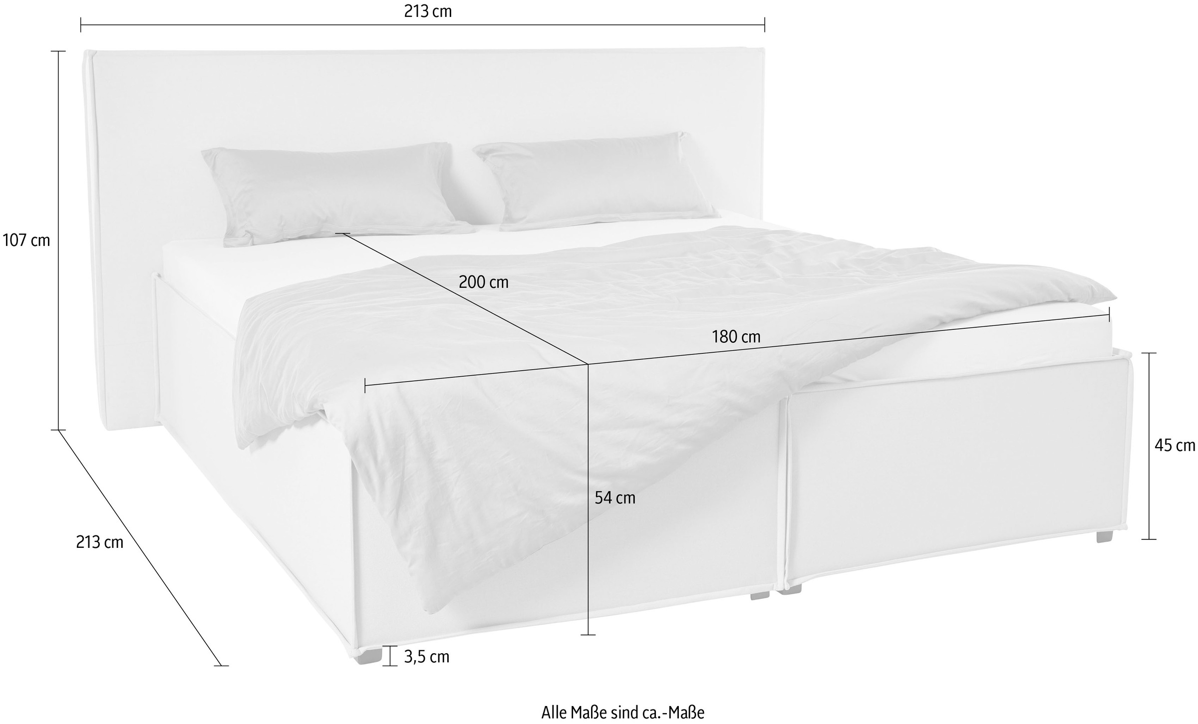 LeGer Home by Lena Gercke Polsterbett »Isaline«, wahlweise ohne Matratze oder mit 3 Matratzenarten, Kopfteilhöhe 107 cm