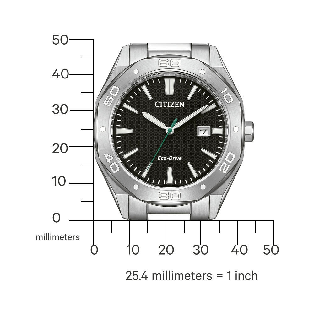 Citizen Solaruhr, Armbanduhr, Herrenuhr, Edelstahlarmband, analog, Datum, Eco-Drive