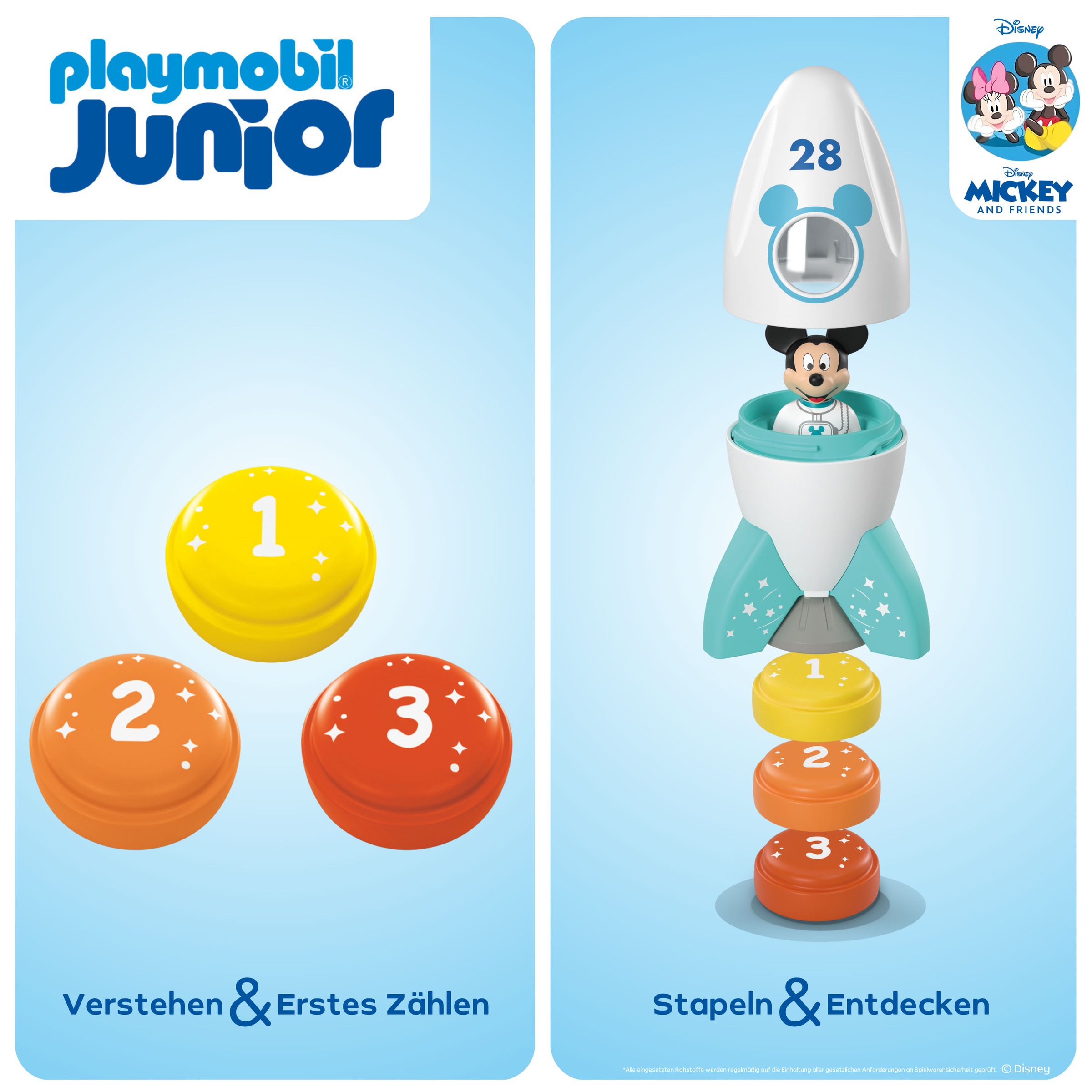 Playmobil® Konstruktions-Spielset »Micky Maus' Raketen- & Weltraum-Abenteuer (71771), JUNIOR & Disney«, (5 St.), Made in Europe