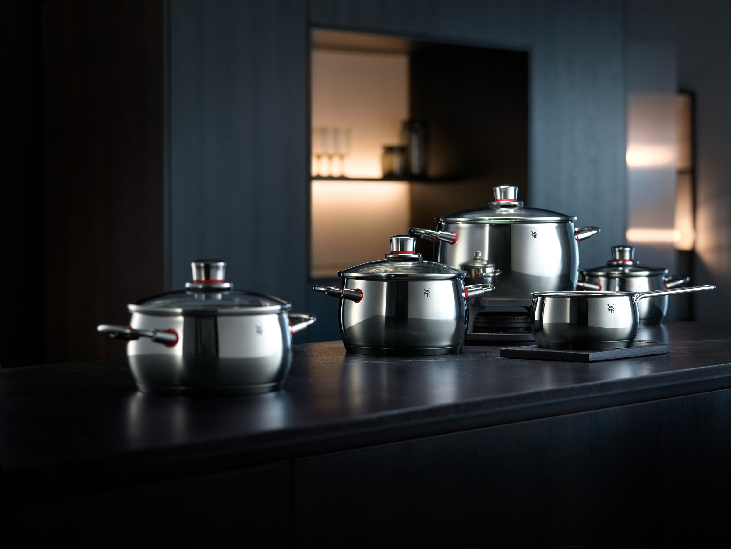 WMF Bratentopf »Quality One« 2 Stk. tlg. Cromargan® Edelstahl Rostfrei 18/1 günstig online kaufen