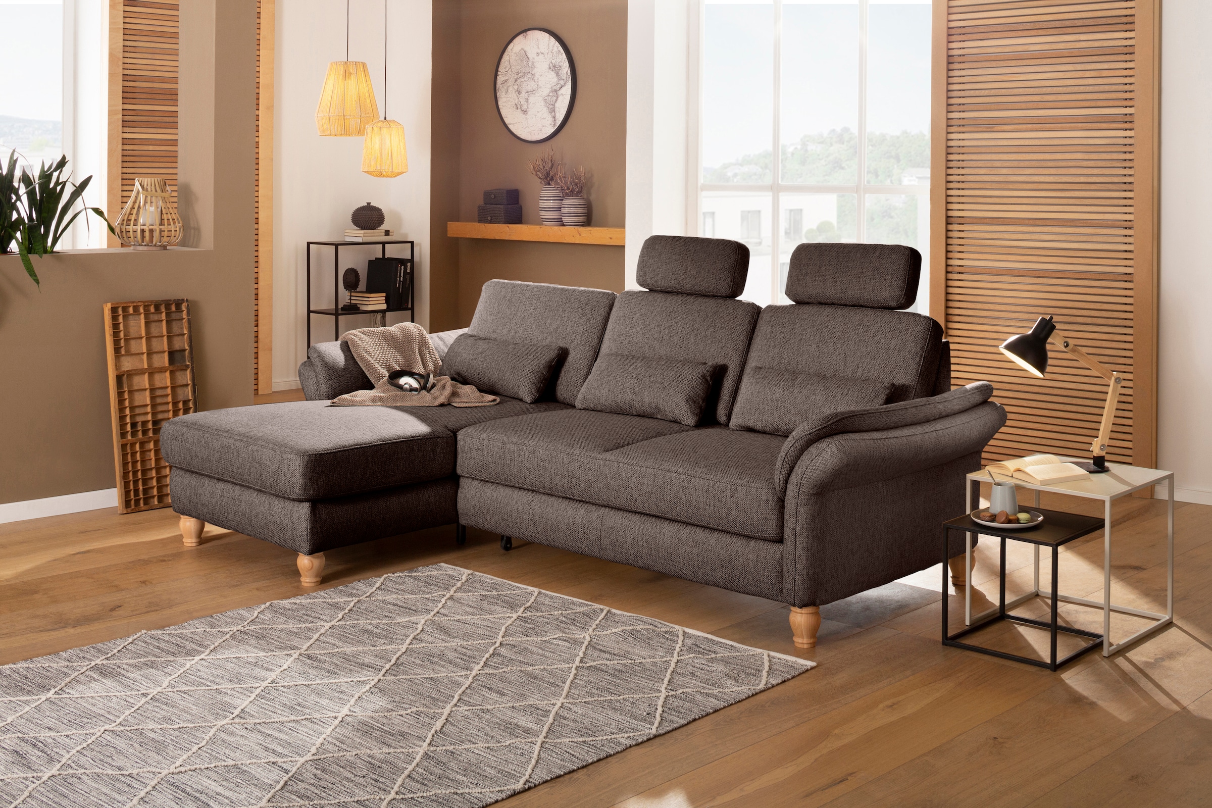 Home affaire Ecksofa »Palace L-Form« incl. Sitztiefenverstellung, wahlweise günstig online kaufen