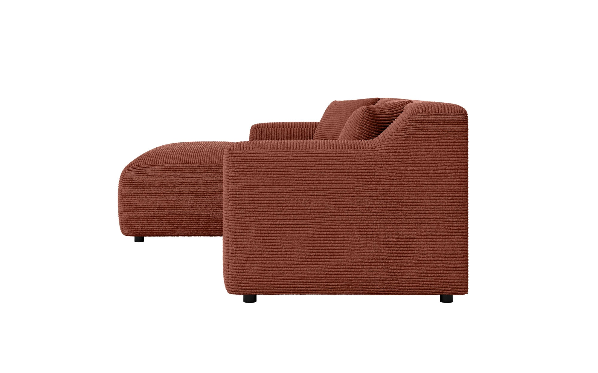 Home affaire Ecksofa »LILLIANA Designsofa, L-Form mit Recamiere rechts/links bestellbar«, L-Form mit Wellenunterfederung, Maße B/T/H: 256/160/76 cm