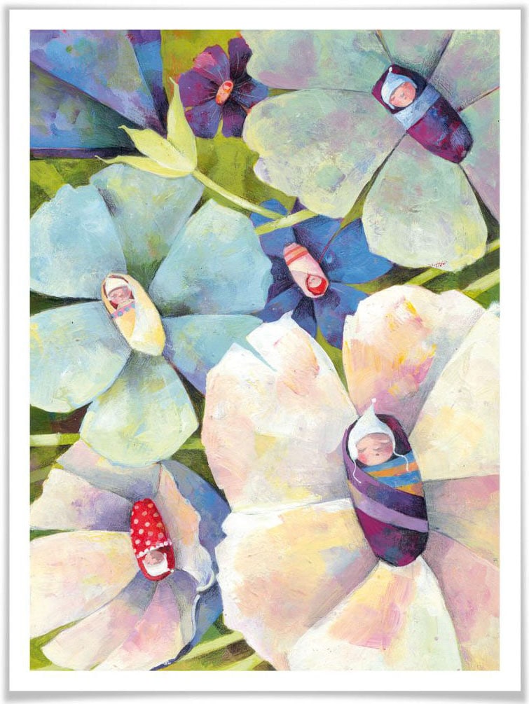 Wall-Art Poster »Märchen Wandbilder Pflanzen, bestellen Bild, Wandposter Poster, St.), Blütenbabies«, online Wandbild, (1