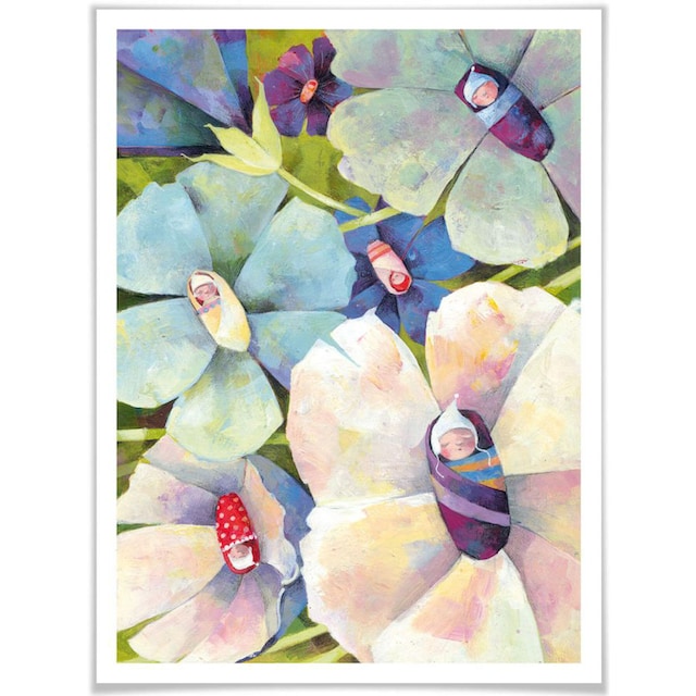 Wall-Art Poster »Märchen Wandbilder Blütenbabies«, Pflanzen, (1 St.), Poster,  Wandbild, Bild, Wandposter online bestellen