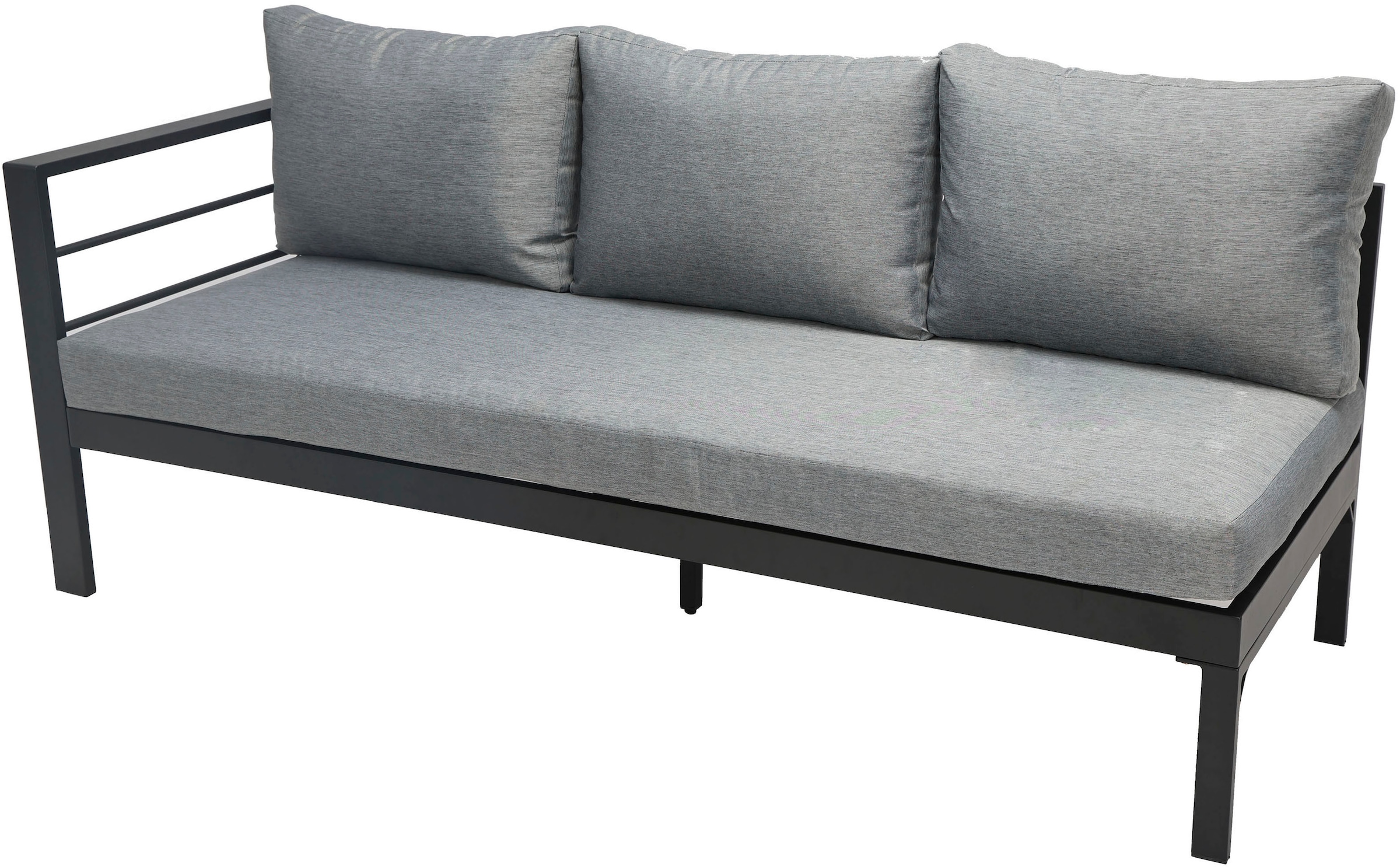 KONIFERA Gartenlounge-Set »New Jersey« Set, 2x Sofa, 1x Bank, 1x Tisch, 3x Sitzauflage, 7x Rückenkissen, 14 tlg. tlg. bestehend aus 2 Sofas, 1 Bank, 10 Sitz- und Rückenkissen, 1 Tisch