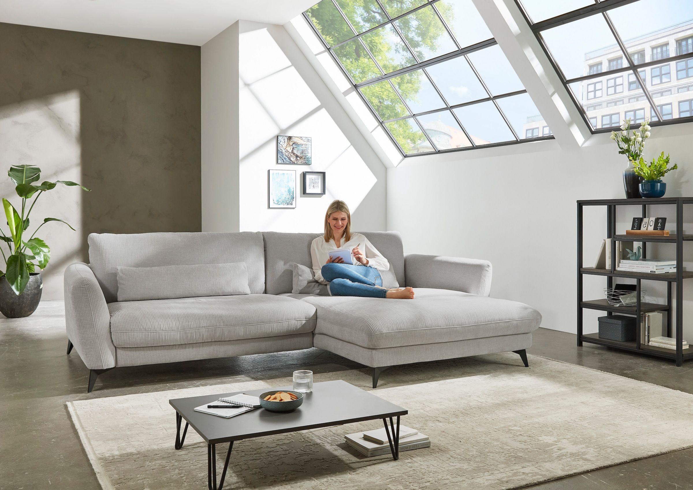 Die PlanBar Ecksofa "MP-IN23149 L-Form", Kaltschaumpolsterung mit SoftSitz, günstig online kaufen