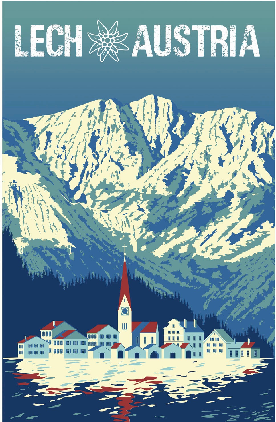 queence Metallbild »Lech« Berge & Alpenbilder 1 Stk. tlg. Stahlschilder günstig online kaufen