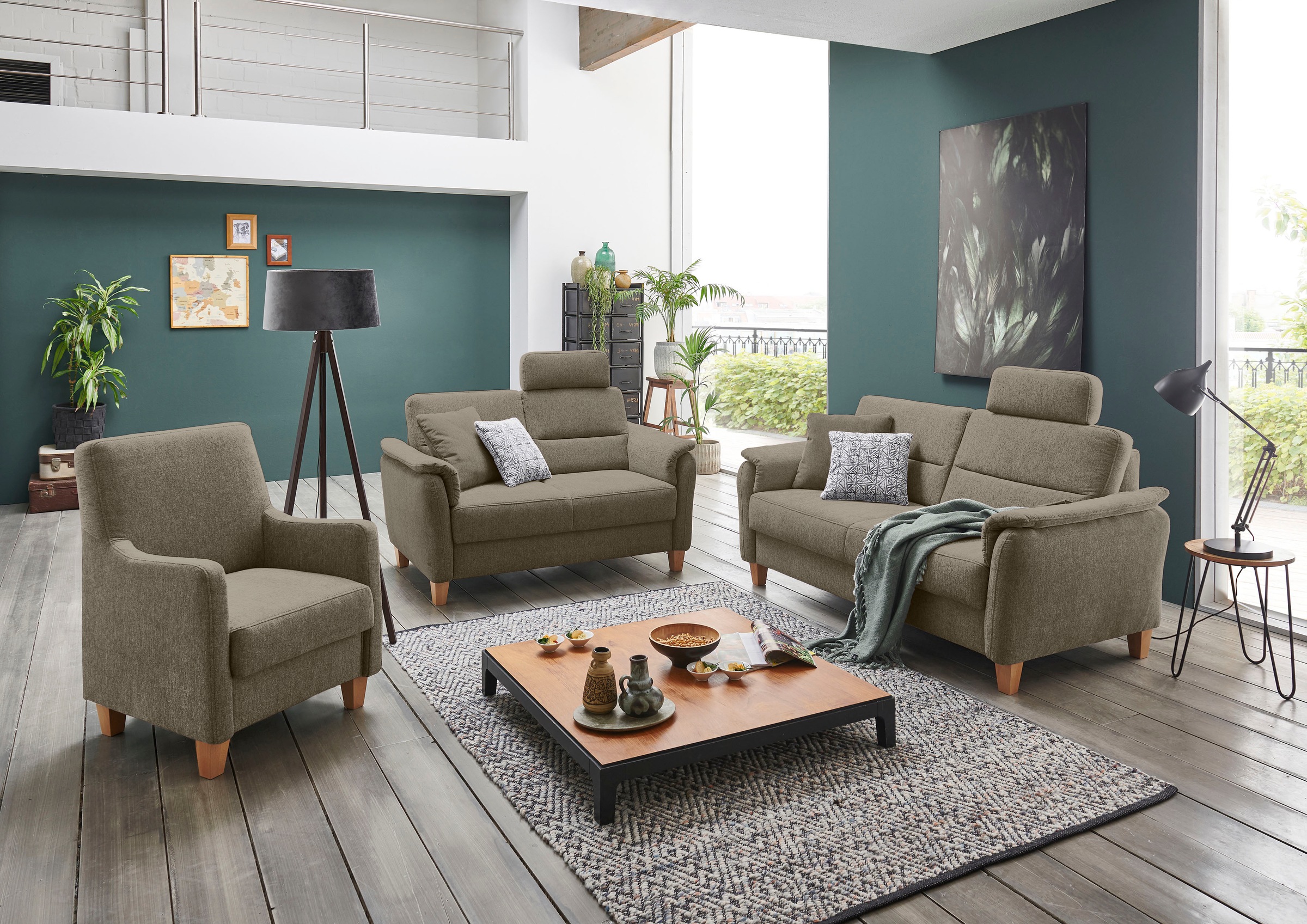 Home affaire Sessel »Palmera«, Federkern-Polsterung, passend zur Serie »Pal günstig online kaufen