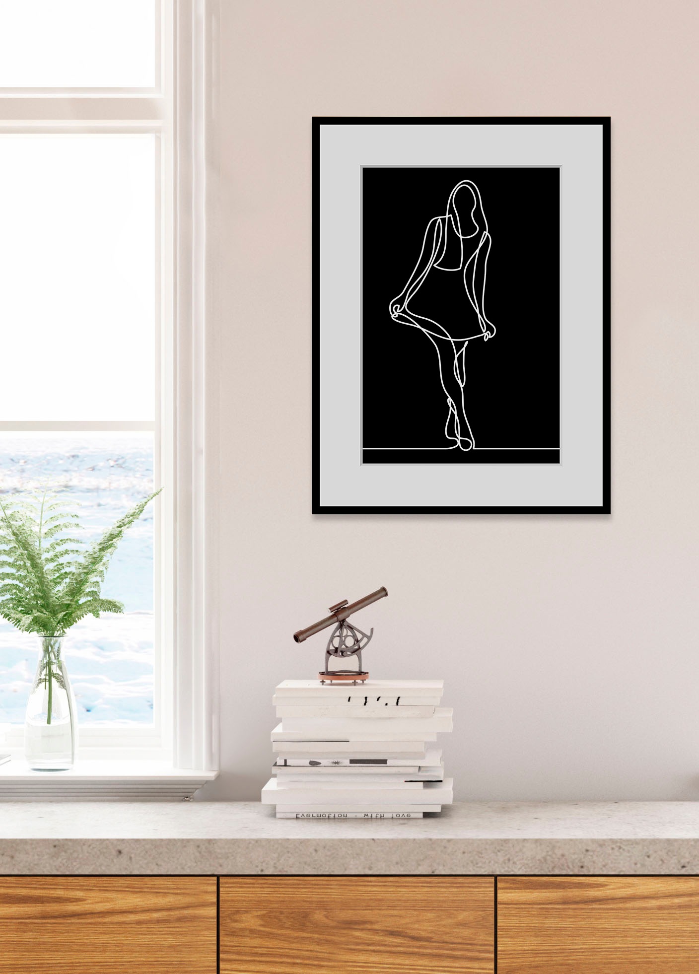 queence Bild »Jolina«, Frau-Kunst-Schwarz-Weiß-Bilder von Frauen, (1 St.), günstig online kaufen