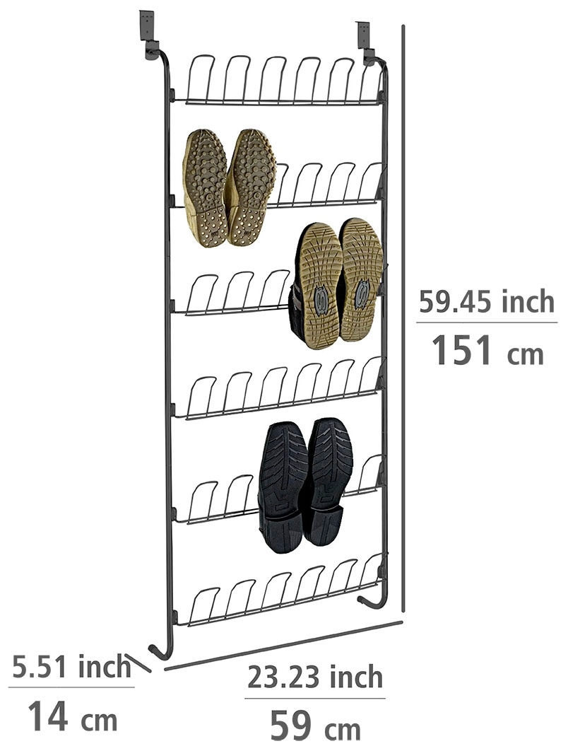WENKO Schuhregal »Türregal«, für 18 Paar Schuhe