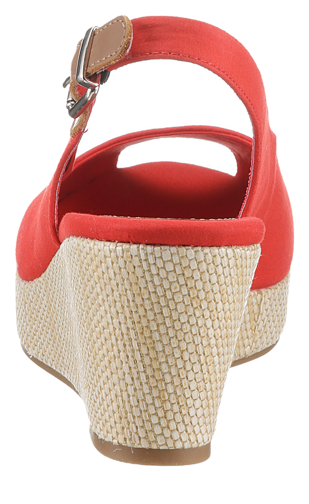 Tommy Hilfiger Sandalette »ICONIC ELBA SLING BACK WEDGE«, Sommerschuh, Sandale, Keilabsatz, mit Jutebesatz