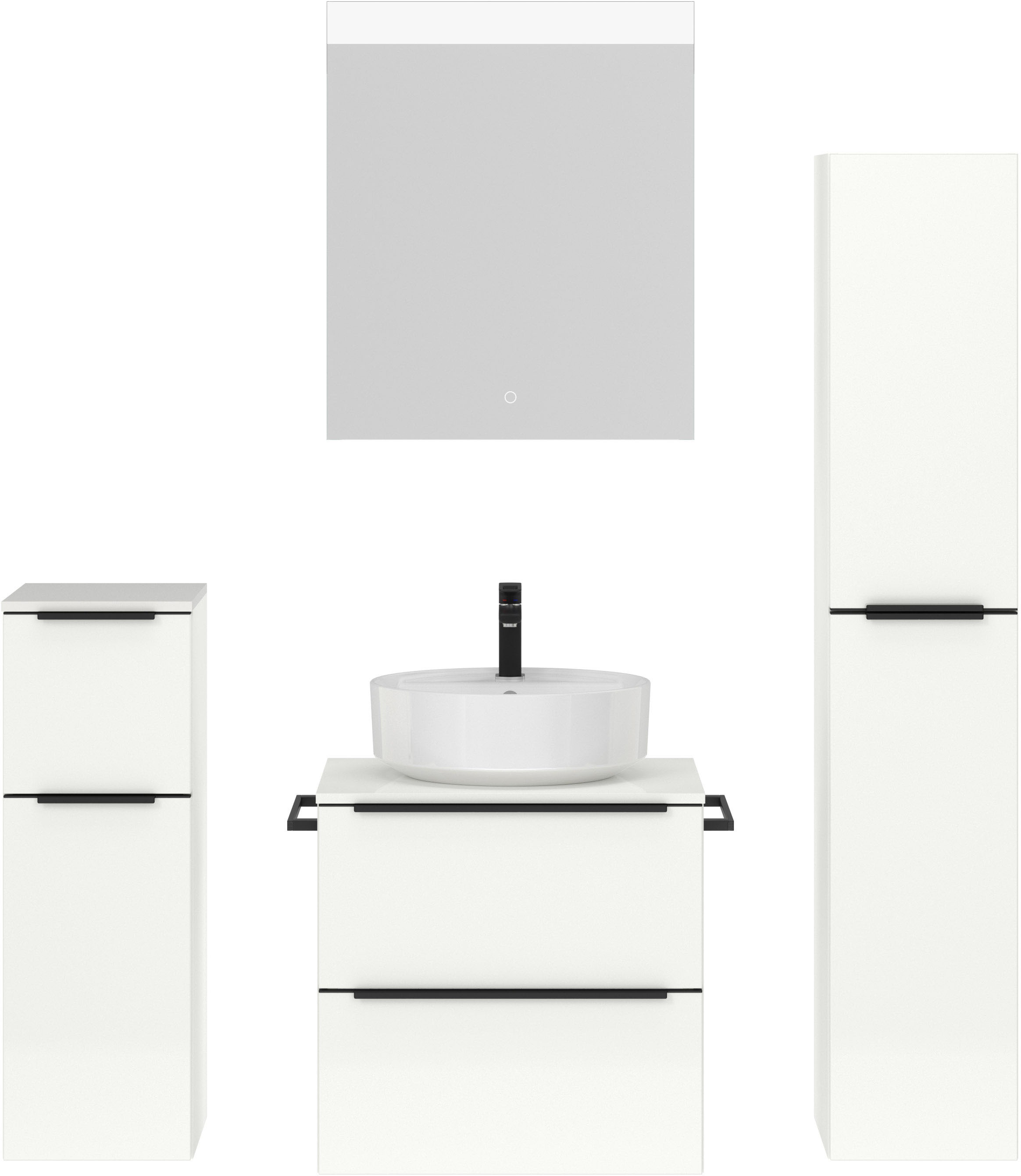 nobilia® Badmöbel-Set »Alvene« vormontiert, mit Soft-Close, 4 Stk. tlg. Hoc günstig online kaufen