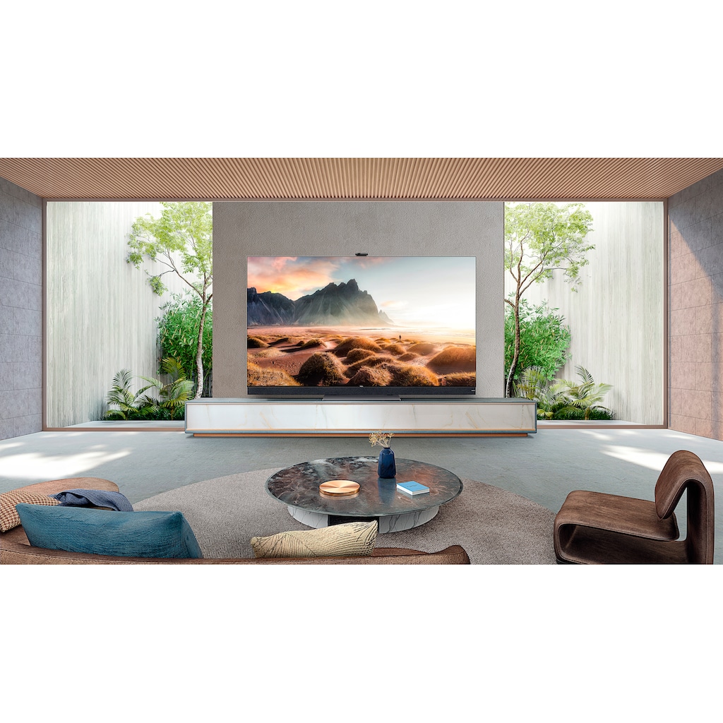 TCL QLED Mini LED-Fernseher »65X925X1«, 164 cm/65 Zoll, 8K, Google TV, integrierte ONKYO 2.1 Soundbar, rahmenloses Metallgehäuse