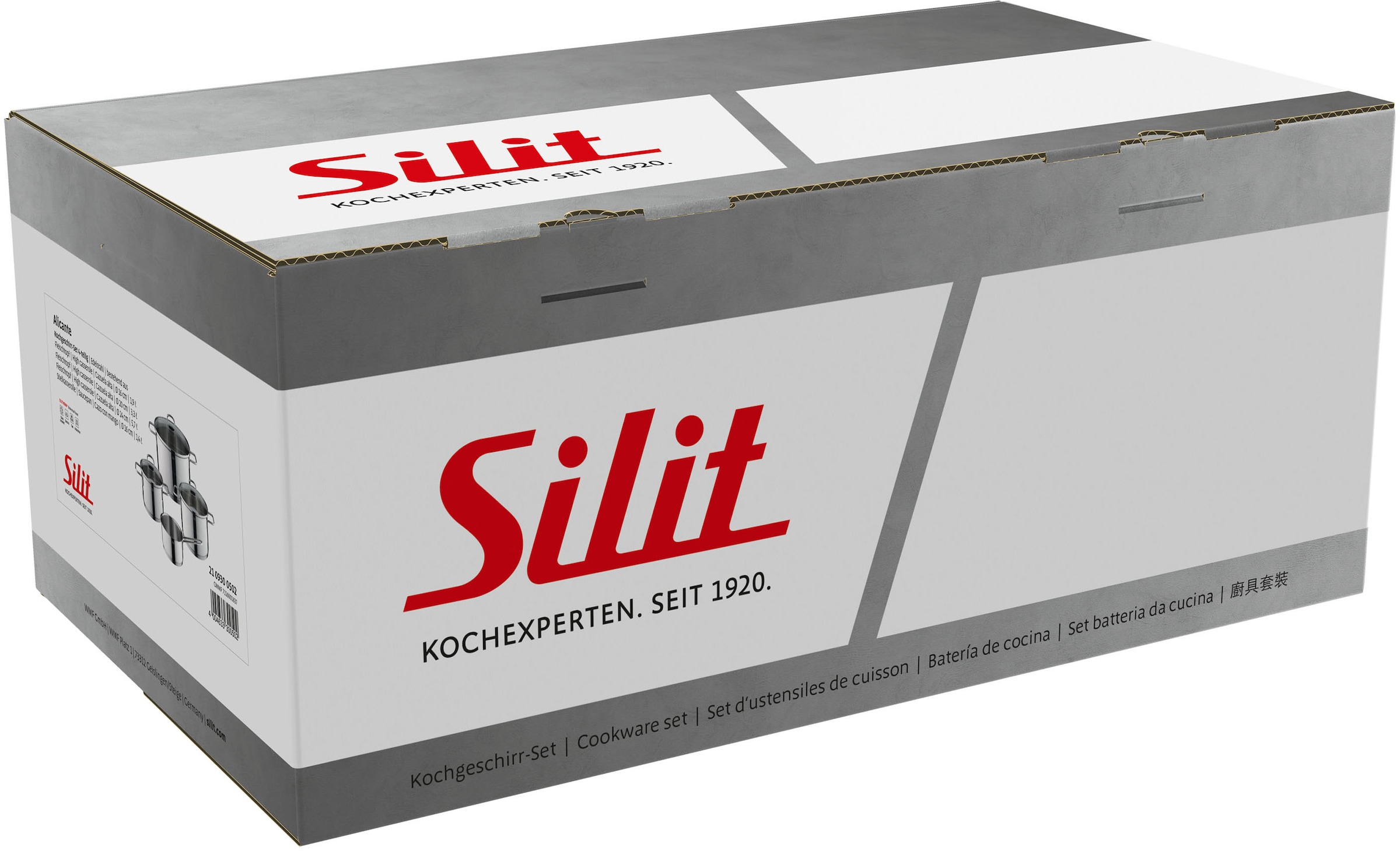 Silit Topf-Set »Alicante«, Edelstahl 18/10, (Set, 7 tlg.), Silitherm-Allherdboden, induktionsgeeignet, spülmaschinengeeignet
