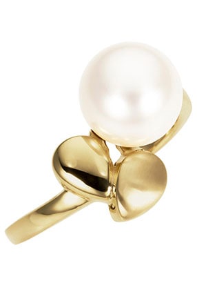 Firetti Perlenring »Schmuck Geschenk Gold 333 Fingerring Damenring Perle«, mit Süßwasserzuchtperle