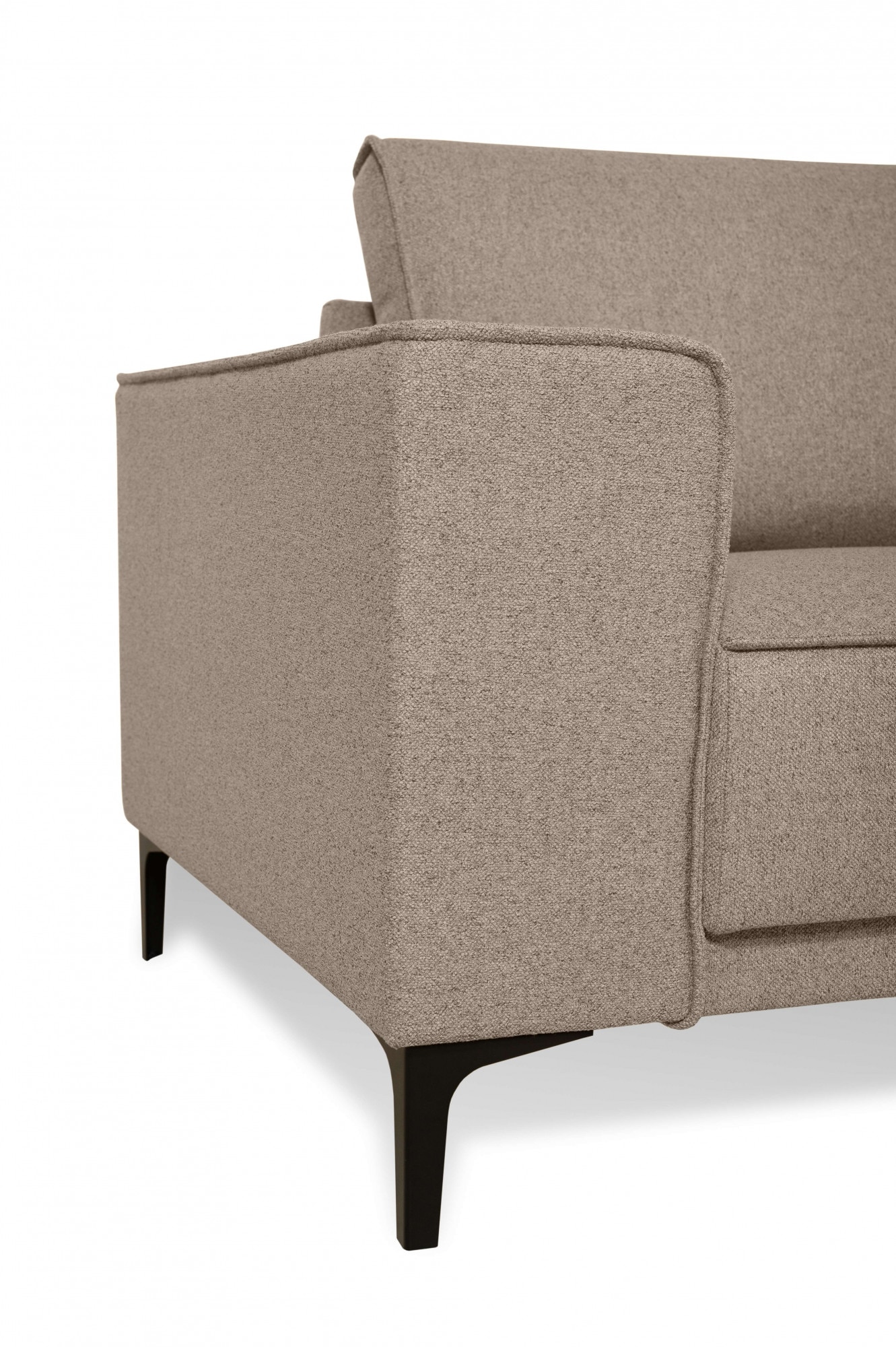 Places of Style Ecksofa »Casina«, mit abgerundeter Ottomane, in einem weichen Chenille-Stoff