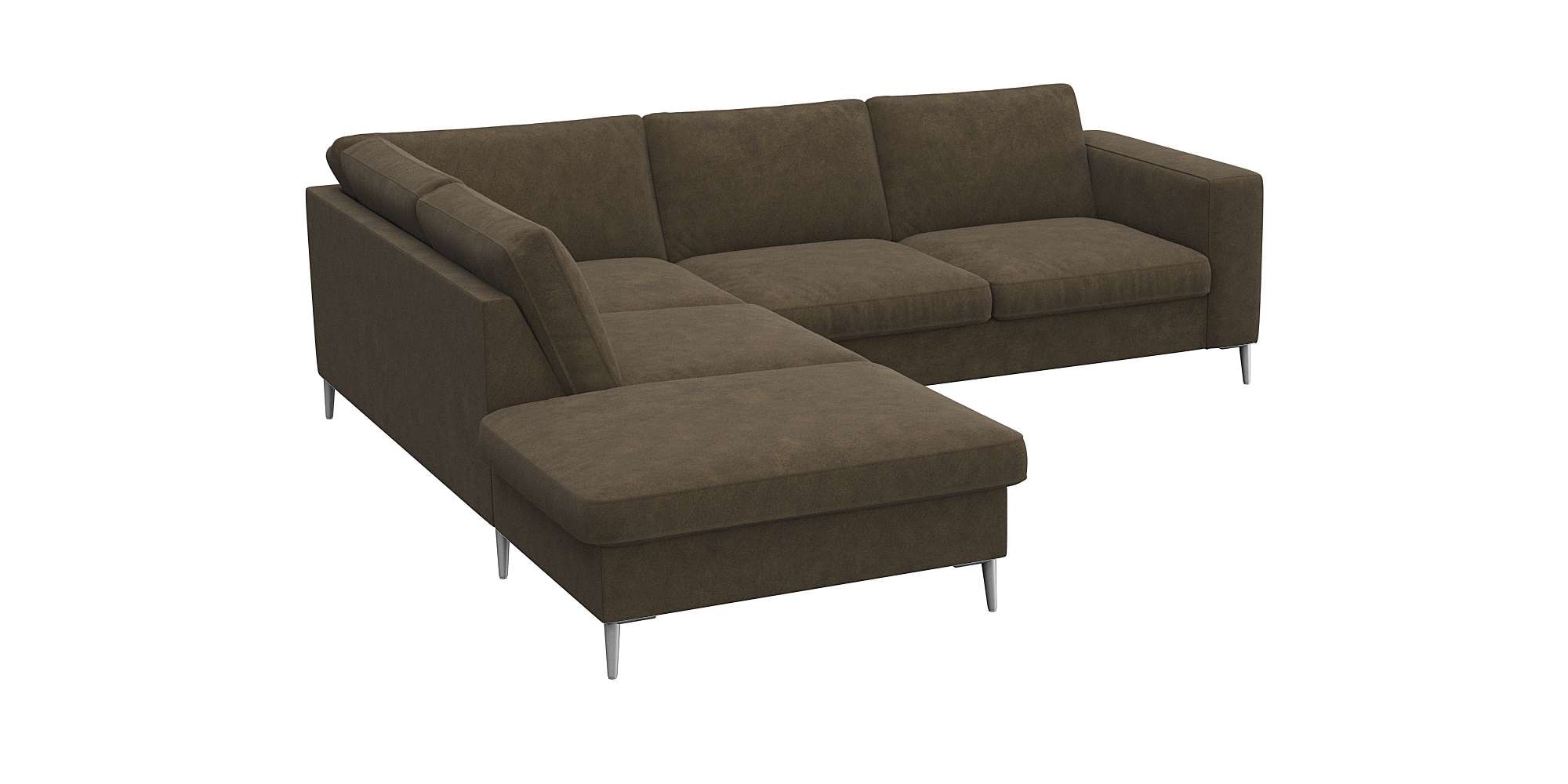 FLEXLUX Ecksofa "Fiore, super Sitzkomfort durch Kaltschaum im Sitz, L-Form" günstig online kaufen