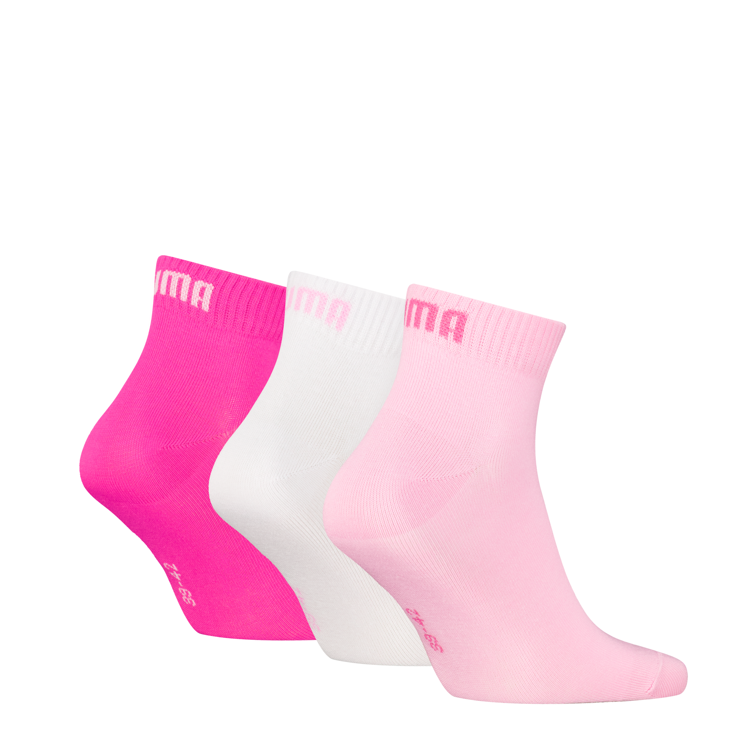 PUMA Kurzsocken »PUMA UNISEX QUARTER PLAIN 3P«, (3 Paar, 3 Paar), mit kleinem Logo