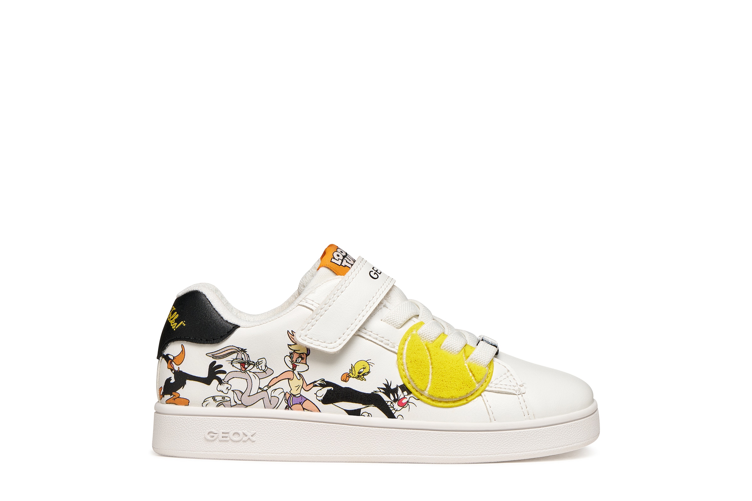 Geox Sneaker »J ECLYPER BOY«  Klettschuh mit Looney Tunes Motiv, Größenschablone zum Download