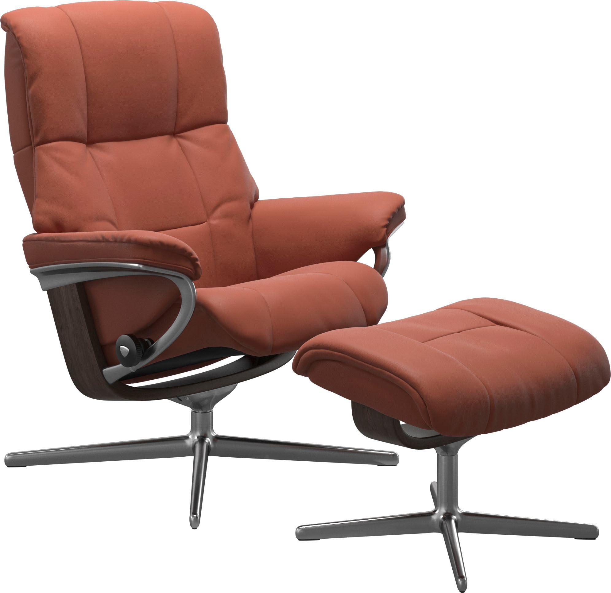 Stressless® Relaxsessel »Mayfair«, (Set, Relaxsessel mit Hocker), mit Hocker, mit Cross Base, Größe S, M & L, Holzakzent Wenge