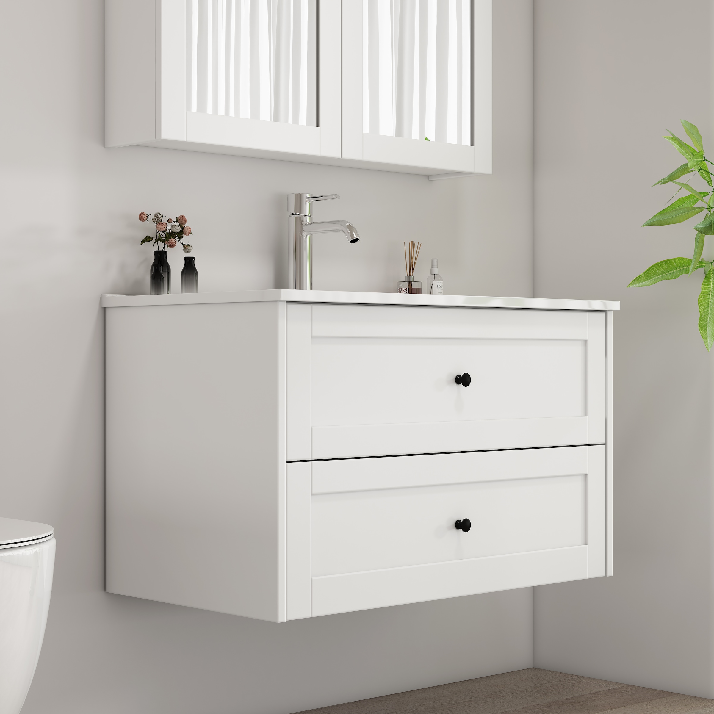 welltime Waschtisch »Rotterdam« Badmöbel inkl. Keramikwaschbecken, in versc günstig online kaufen