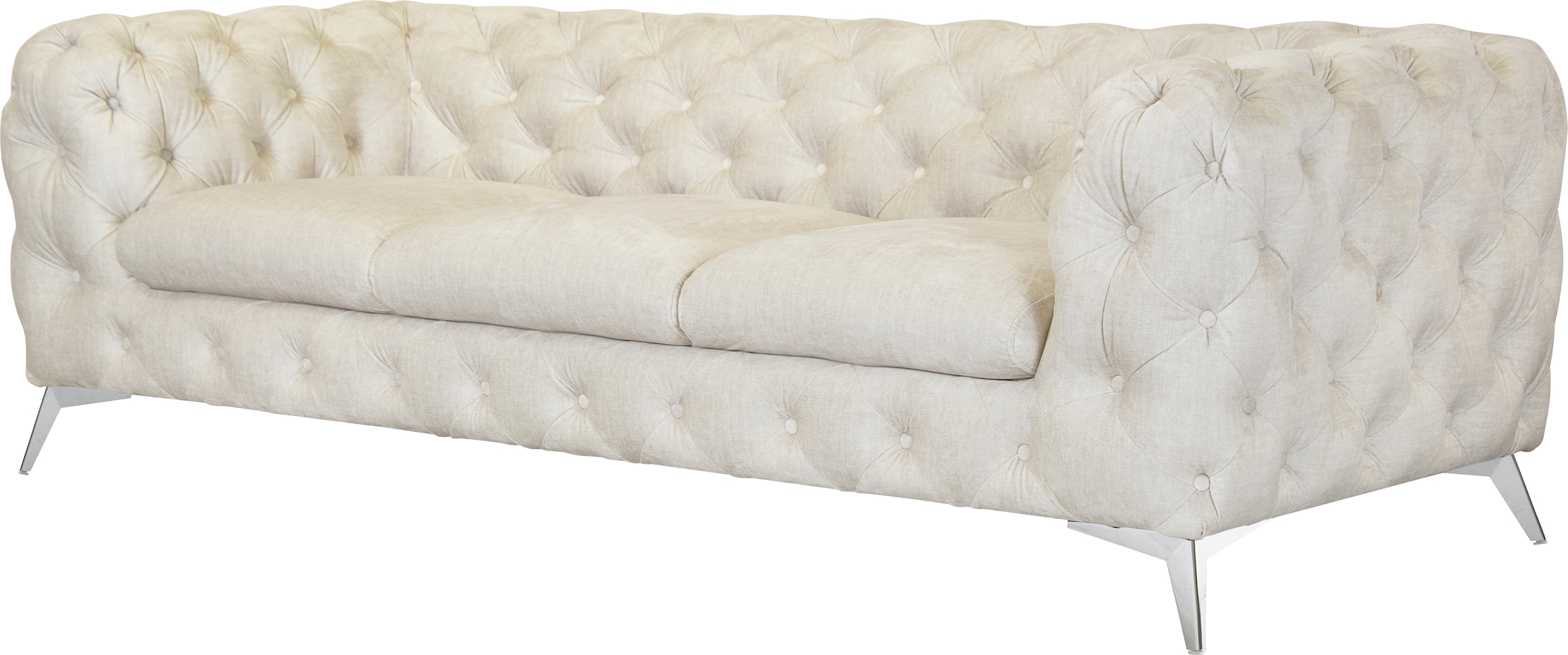 Leonique Chesterfield-Sofa »Glynis«, aufwändige Knopfheftung, moderne Chesterfield Optik, Fußfarbe wählbar