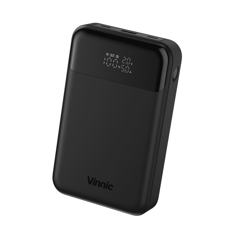VINNIC Powerbank »ANETO+ 20.000 mAh 130W« ANETO+ 130W 20.000mAh Powerbank, Black 20.000 mAh Schwarz Dreifach-Anschlussfunktionalität: Mit zwei...
