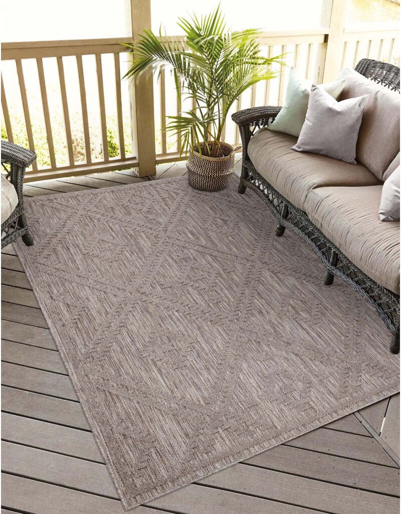 Carpet City Teppich »In-& Outdoorteppich Santorini 454, 3D-Effekt, Raute-Op günstig online kaufen