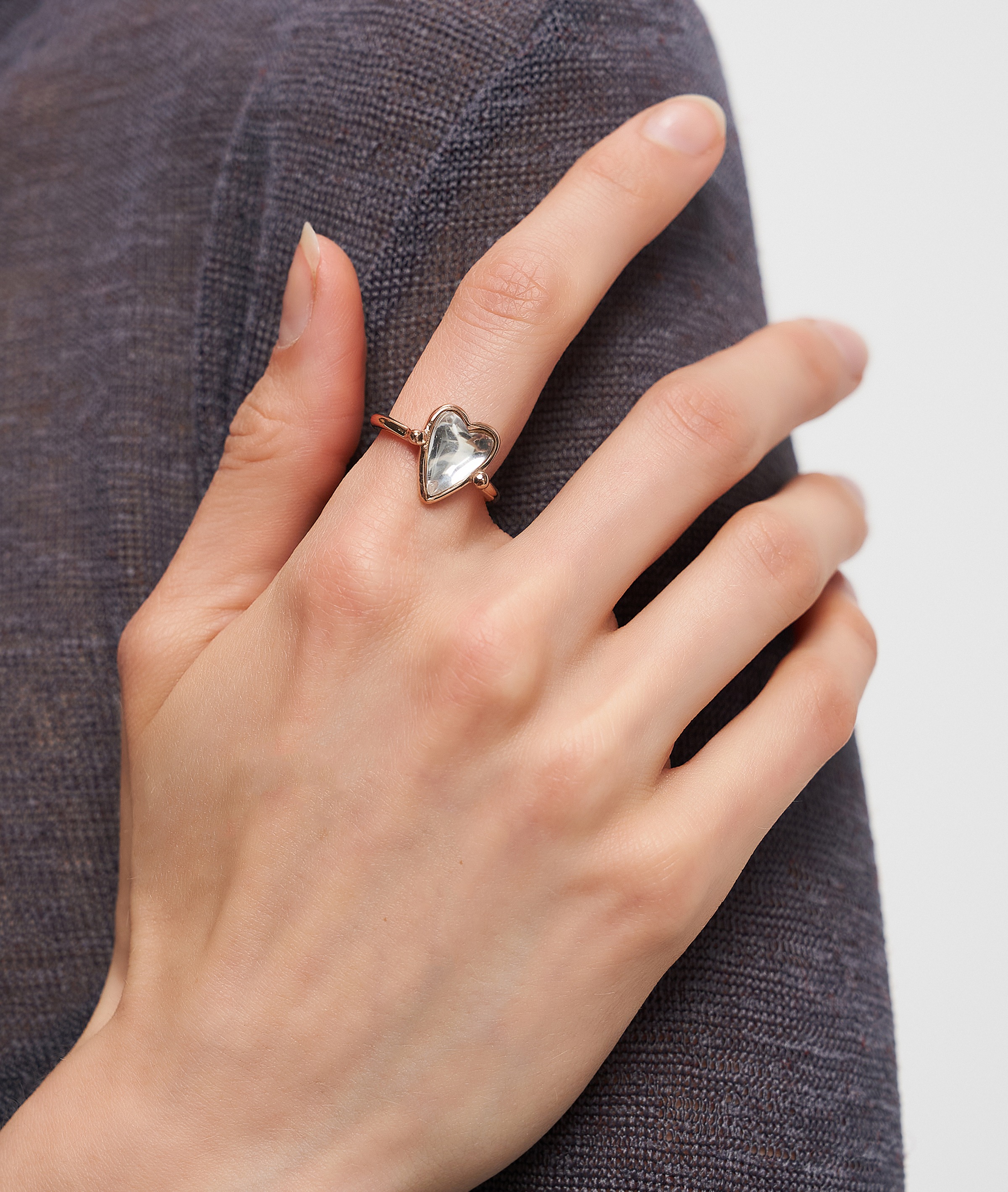 Liebeskind Berlin Fingerring »Schmuck Geschenk Glass Heart Ring«