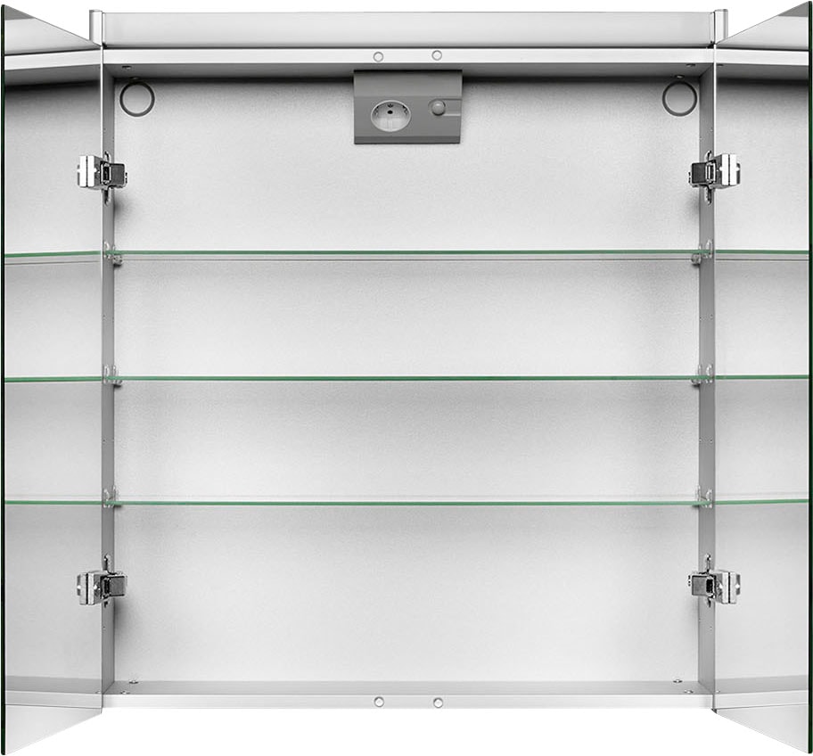 jokey Spiegelschrank »Dekor Alu LED« Aluminium, 65,4cm breit