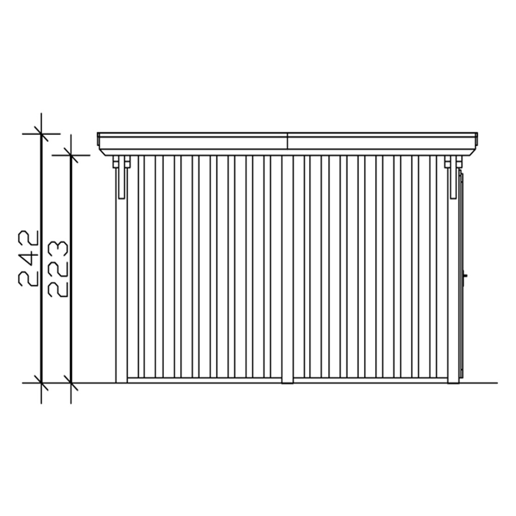 Skanholz Einzelcarport »Emsland«, Leimholz-Nordisches Fichtenholz, 341 cm, braun