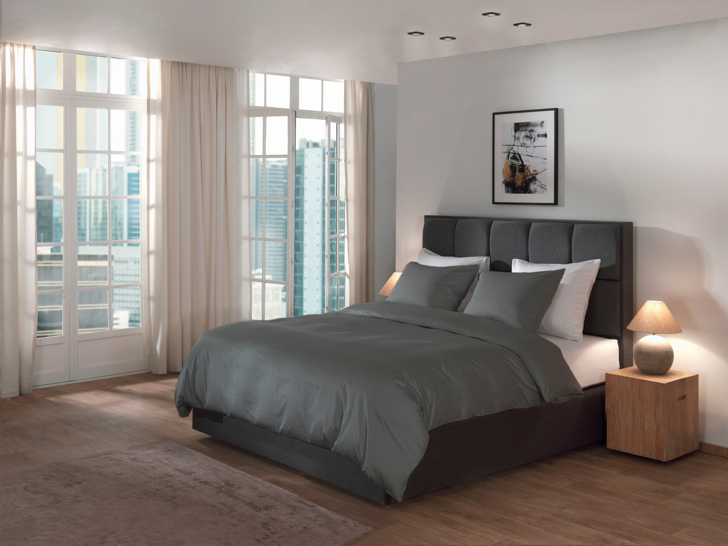 YELLOW Bettwäsche »Suite-Dubai« 2 Stk. tlg. Uni Design, 100% Baumwolle ab 1 günstig online kaufen