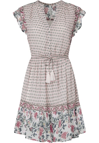 Pepe Jeans Sommerkleid »MERCER«, mit verschiendenen floralen Mustern, Bindeband mit... kaufen