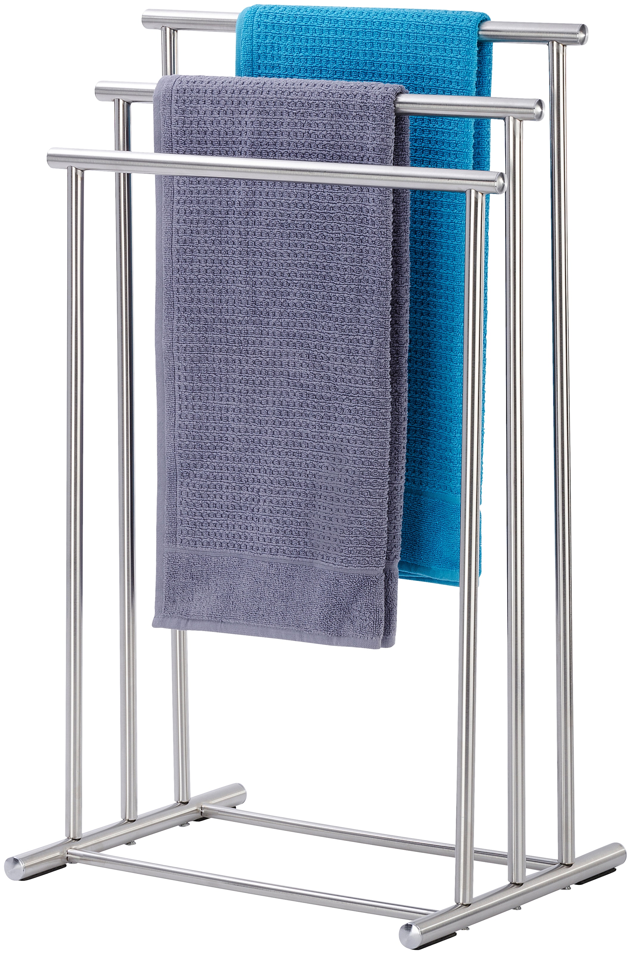 viel für Stangen bestellen Kleidungsstücke WENKO Handtuchständer Raten »Lioni«, bieten Platz Drei Handtücher auf stufenförmiger in Anordnung oder