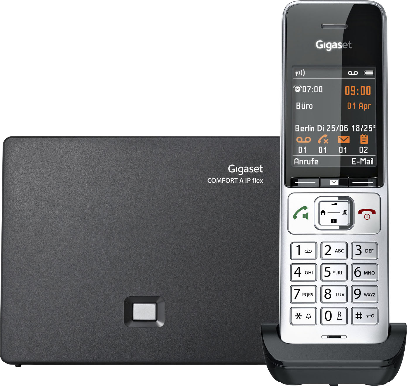 Gigaset Schnurloses DECT-Telefon »COMFORT 500A IP flex«, (Mobilteile: 1 LAN (Ethernet)