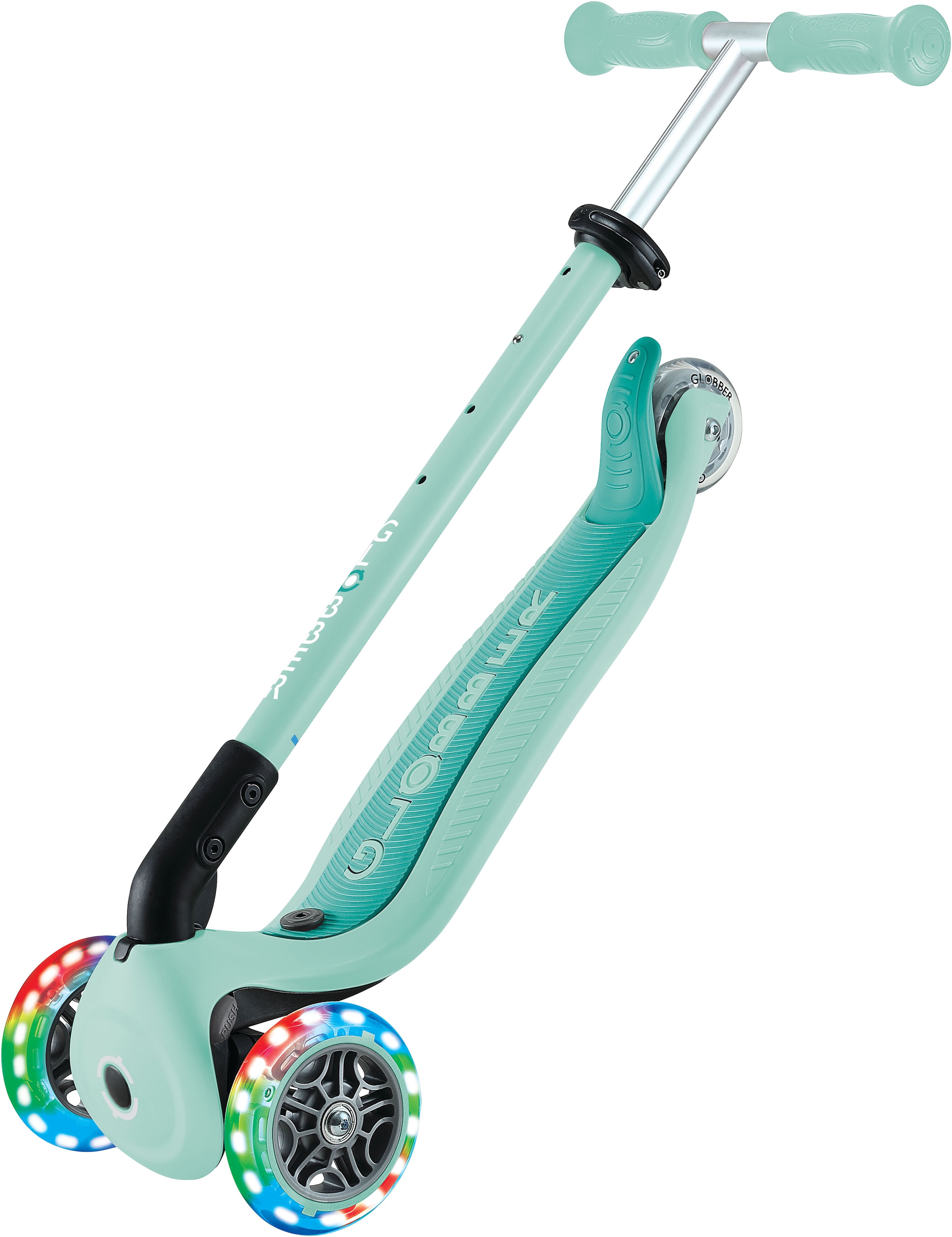 Globber Tretroller »GO-UP ACTIVE LIGHTS mit Leuchtrollen« Dreirad, Laufrad und Scooter