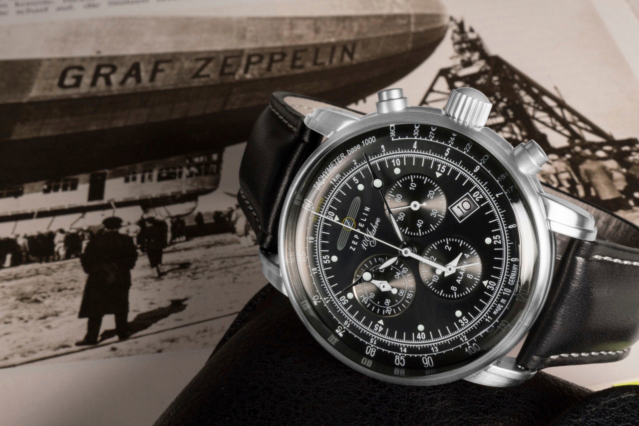 ZEPPELIN Chronograph »100 Jahre« Armbanduhr, Quarzuhr, Herrenuhr, Datum, Stoppfunktion, Made in Germany