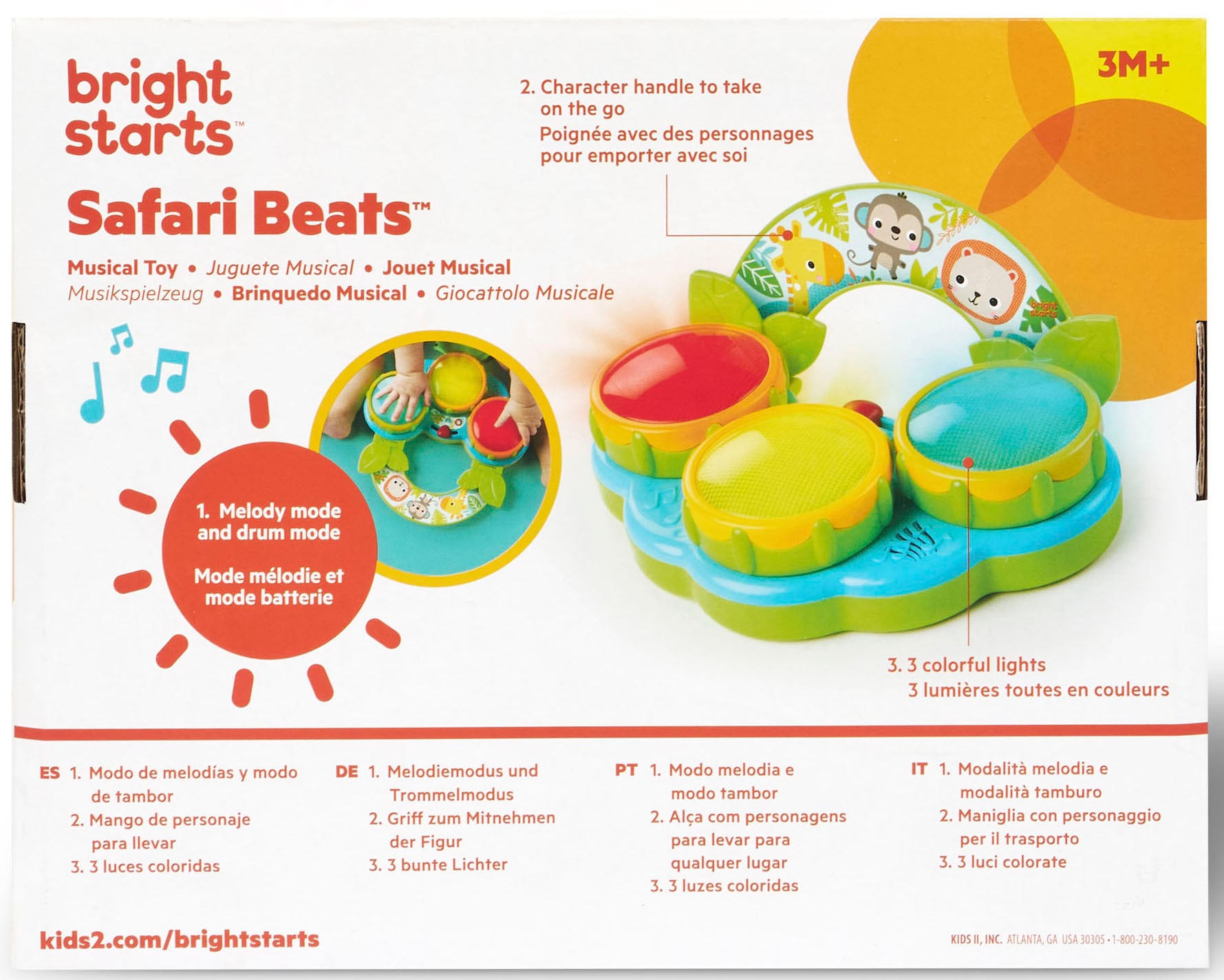 Bright Starts Spielzeug-Musikinstrument »Safari Beats«, mit Licht und Sound